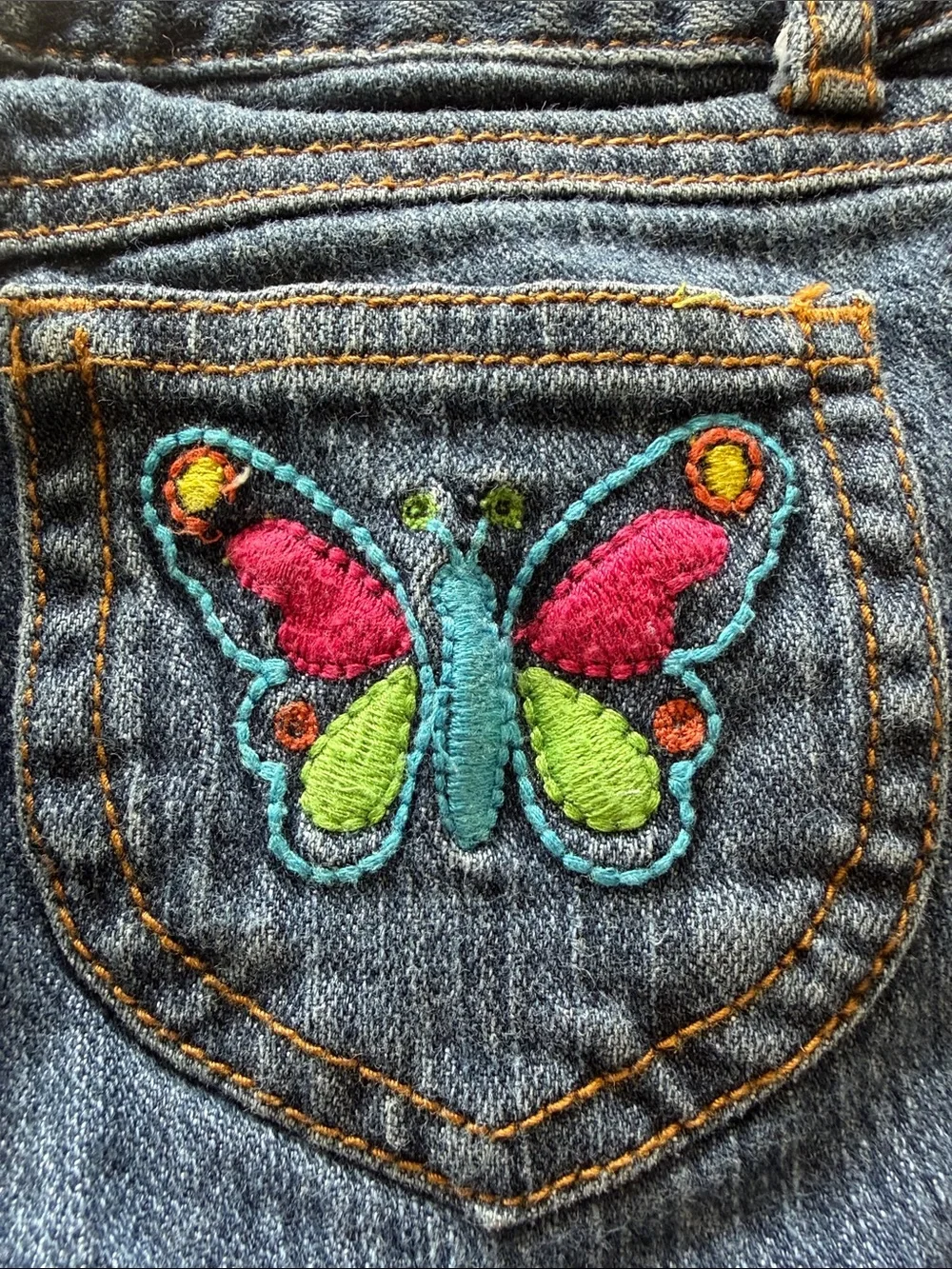 Carter's Dark Blue Straight Leg Jeans with Subtle Stitch Accents